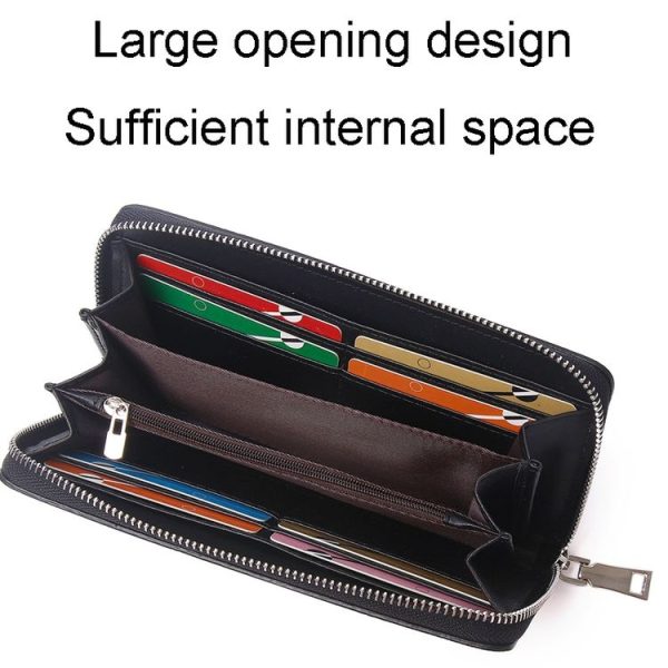 Ladies Long Casual Hand Clutch Bag Multi Card Position Zipper Phone Pouch, Model: W15840-1 - Image 4