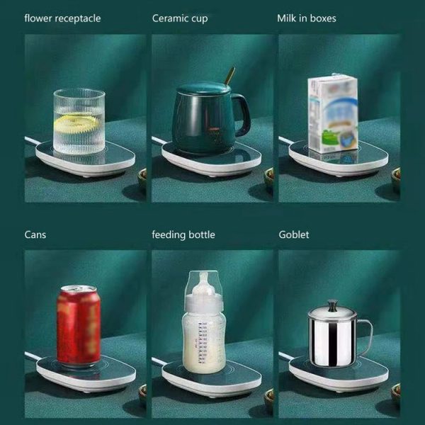 Constant Temperature Heating Coaster Intelligent Thermal Insulation Heating Base, CN Plug (Green) - Image 5