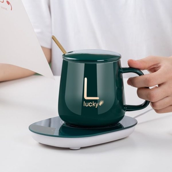 Constant Temperature Heating Coaster Intelligent Thermal Insulation Heating Base, CN Plug (Green) - Image 6