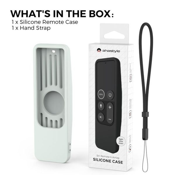 Apple TV HD / 4K+AirTag AhaStyle PT175 Remote Control Tracker 2 In 1 Silicone Protective Cover (Black) - Image 8