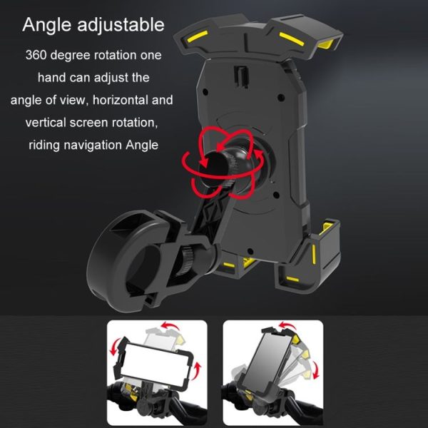 Shockproof Navigation Bracket for Motorcycle and Bicycle Mobile Phone, Random Color Delivery, Style: 2393J3 - Image 8