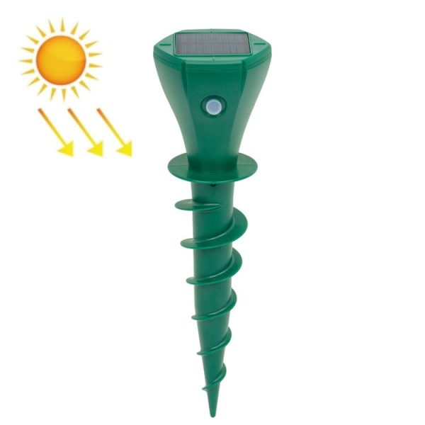 Outdoor Farm Mouse Repeller Solar Ultrasonic Rechargeable IP65 Waterproof Electronic Repeller (Green)