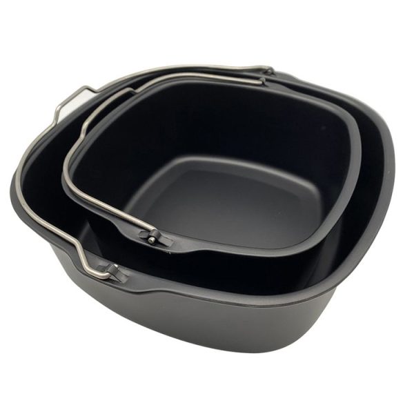 Square 3.8-8qt Air Fryer Square Non-Stick Cake Basket Baking Tray, Style: 7inch With Ear - Image 2