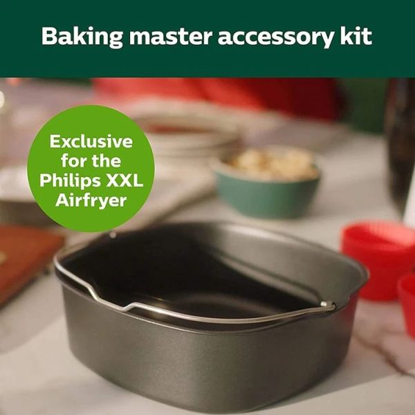 Square 3.8-8qt Air Fryer Square Non-Stick Cake Basket Baking Tray, Style: 7inch With Ear - Image 4
