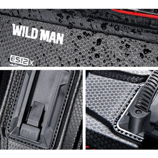 WILD MAN ES12X 1LEVA Hard Shell Bicycle Bag Cycling Phone Touch Screen Front Beam Bag, Color: Blue - Image 12