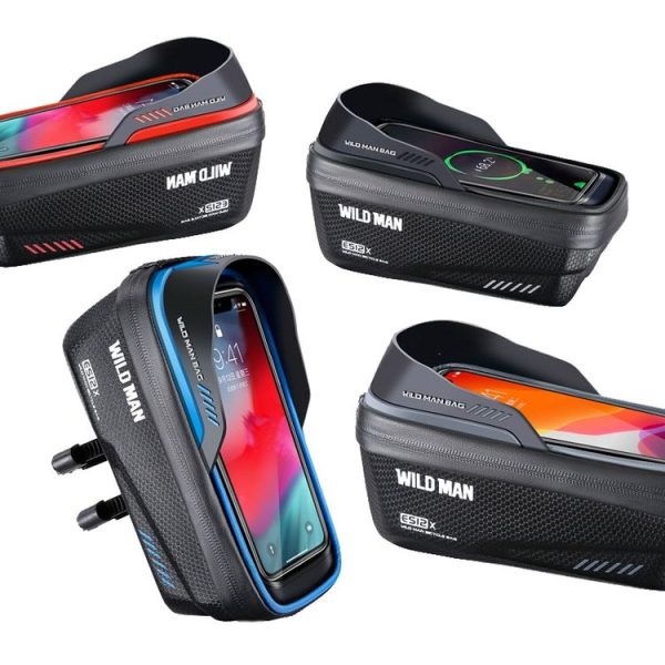 WILD MAN ES12X 1LEVA Hard Shell Bicycle Bag Cycling Phone Touch Screen Front Beam Bag, Color: Blue - Image 3