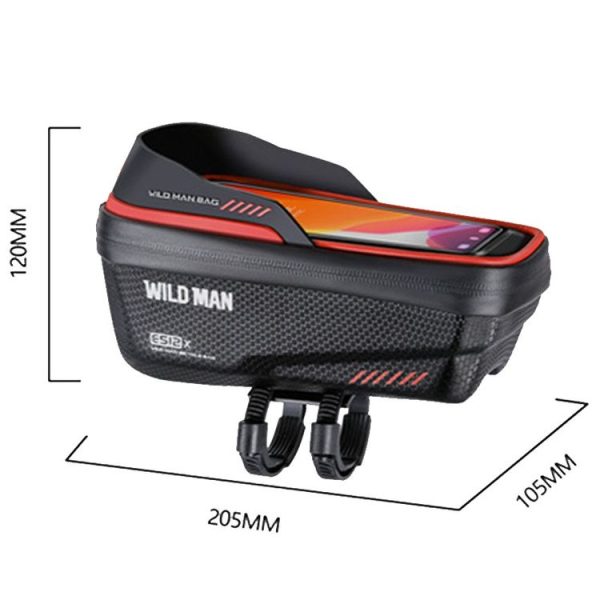 WILD MAN ES12X 1LEVA Hard Shell Bicycle Bag Cycling Phone Touch Screen Front Beam Bag, Color: Blue - Image 4