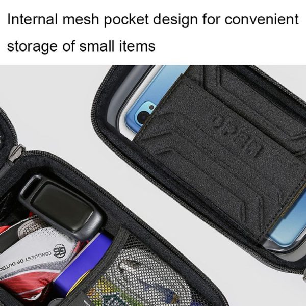 WILD MAN ES12X 1LEVA Hard Shell Bicycle Bag Cycling Phone Touch Screen Front Beam Bag, Color: Blue - Image 8