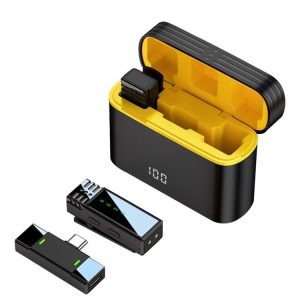One To Two Outdoor Recording Lavalier Microphone Noise Canceling Wireless Mics, Interface: Type-C