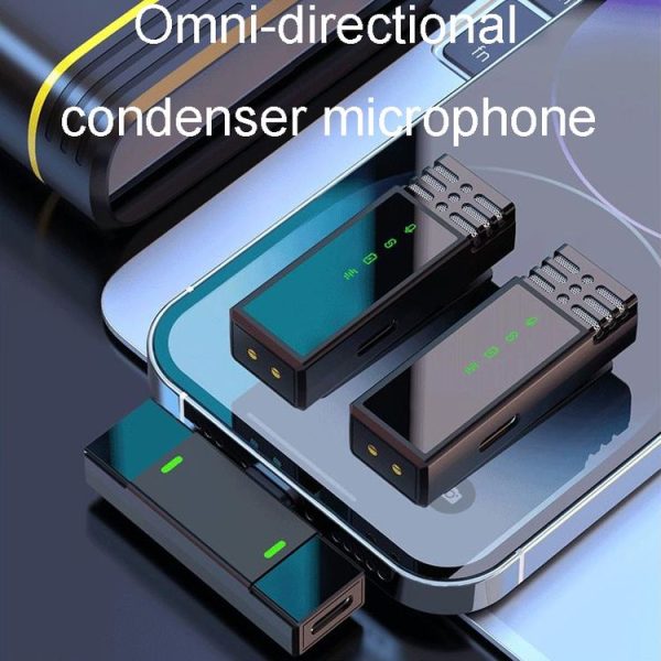 One To Two Outdoor Recording Lavalier Microphone Noise Canceling Wireless Mics, Interface: Type-C - Image 7