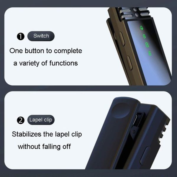 One To Two Outdoor Recording Lavalier Microphone Noise Canceling Wireless Mics, Interface: Type-C - Image 9