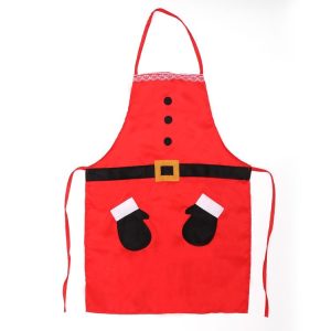 Christmas Cartoon Sleeveless Home Kitchen Apron Dust-proof and Anti-fouling Coveralls (Elderly)