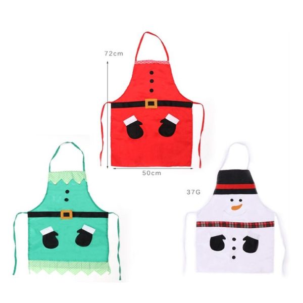 Christmas Cartoon Sleeveless Home Kitchen Apron Dust-proof and Anti-fouling Coveralls (Elderly) - Image 3
