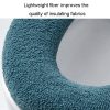 Universal Knitted Washable Toilet Pad Home Thickened Warm Toilet Cover, Style: With Handle Pink - Image 5
