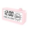 Visual Timer Alarm Clock Dual Display LCD Time Reminder (Pink)