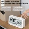 Visual Timer Alarm Clock Dual Display LCD Time Reminder (Pink) - Image 3