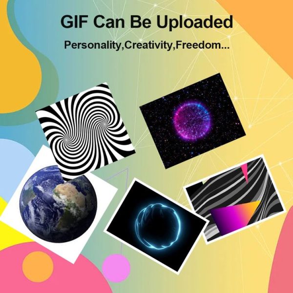 Wifi Networked Weather Clock No APP Required Photo Album with Gif Animation (Yellow) - Image 4