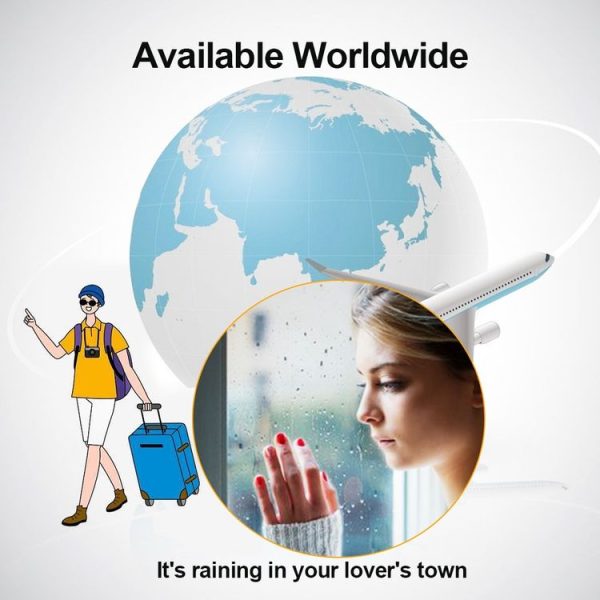 Wifi Networked Weather Clock No APP Required Photo Album with Gif Animation (Yellow) - Image 5