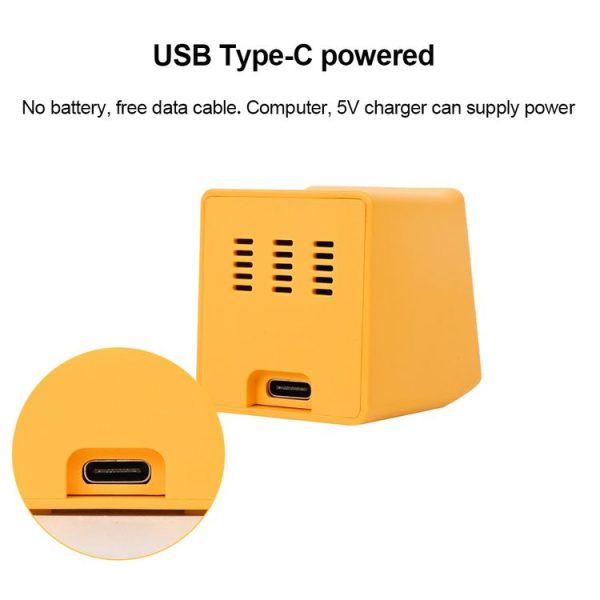 Wifi Networked Weather Clock No APP Required Photo Album with Gif Animation (Yellow) - Image 8