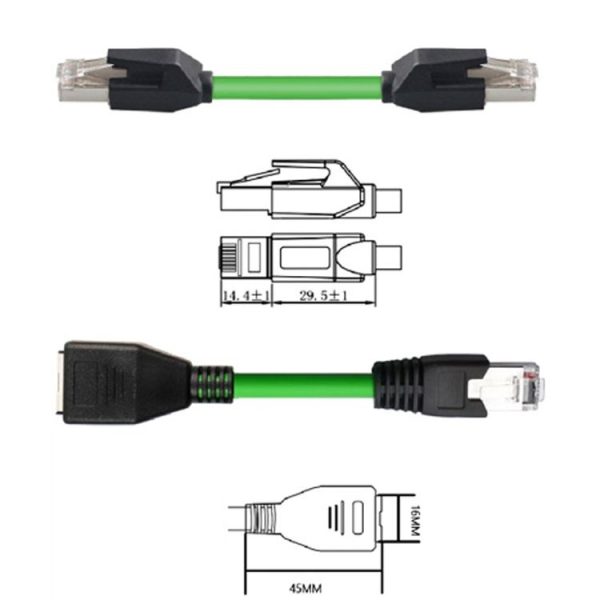 0.5m CAT6 Double Shielded Gigabit Industrial Cable Vibration-Resistant And Highly Flexible Drag Chain Cable - Image 6