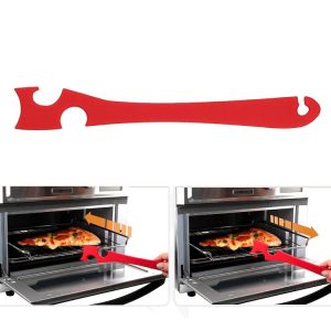 Kitchen Silicone Oven Rack Air Fryer Push Pull Tool with Longer Handle Small 20 x 2.8cm