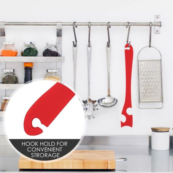 Kitchen Silicone Oven Rack Air Fryer Push Pull Tool with Longer Handle Small 20 x 2.8cm - Image 7