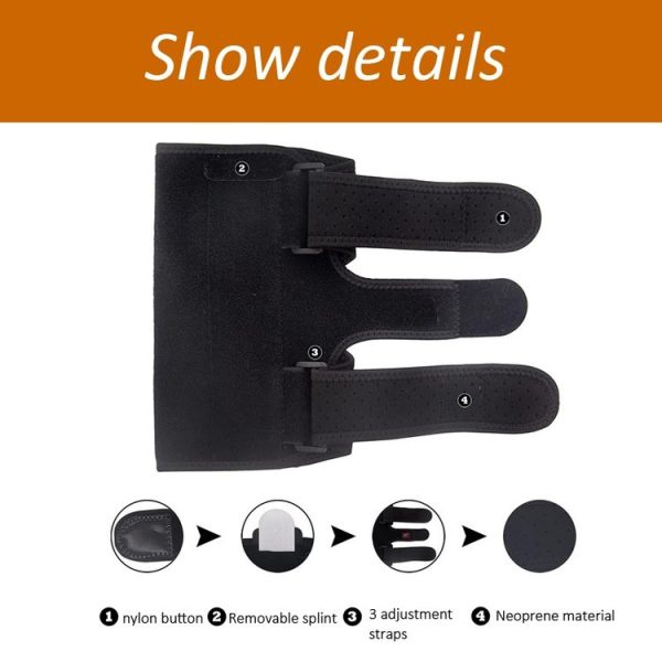 Sports Elbow Pads with Double Aluminum Plate Support Arm Sprain Fixed Protective Gear (Black) - Image 4