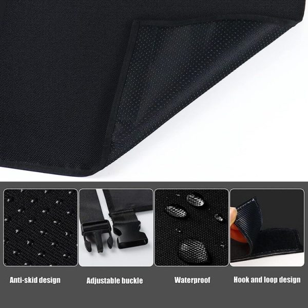 79 x 44cm Kids Airplane Seat Extender Portable Travel Seat Cushion (Black) - Image 4