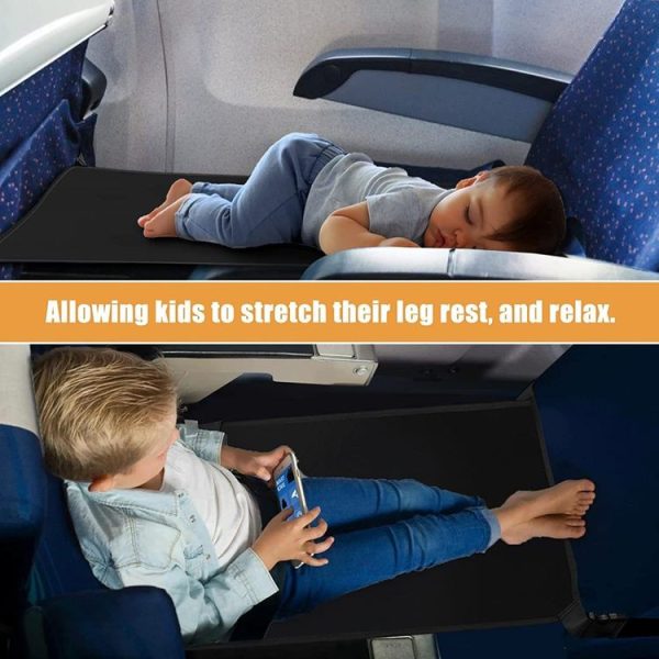 79 x 44cm Kids Airplane Seat Extender Portable Travel Seat Cushion (Black) - Image 5