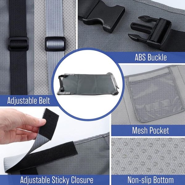 79 x 44cm Kids Airplane Seat Extender Portable Travel Seat Cushion (Black) - Image 6
