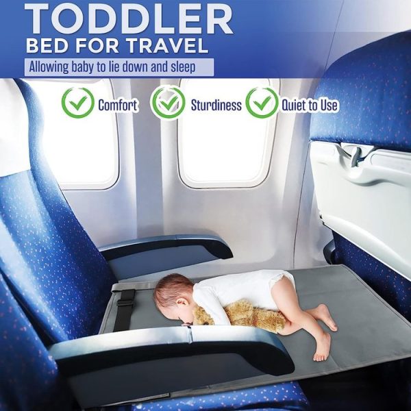 79 x 44cm Kids Airplane Seat Extender Portable Travel Seat Cushion (Black) - Image 7
