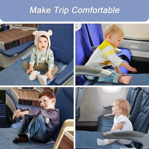 79 x 44cm Kids Airplane Seat Extender Portable Travel Seat Cushion (Black) - Image 8
