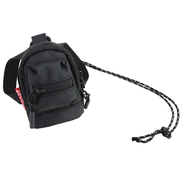 Mini Neck Coin Small Backpack Mens And Ladies Shoulder Crossbody Coin Hanging Bag (Black)