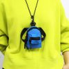 Mini Neck Coin Small Backpack Mens And Ladies Shoulder Crossbody Coin Hanging Bag (Black) - Image 6