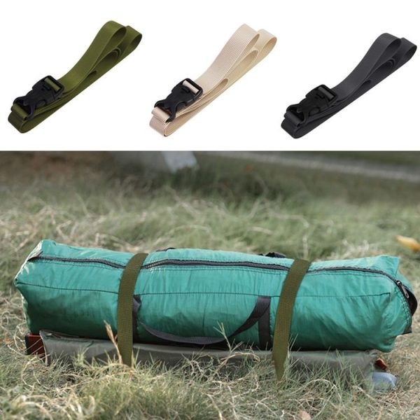 Outdoor Luggage Packing Ties Camping Picnic Equipment Tent Binding And Fixing Strap (Khaki) - Image 2