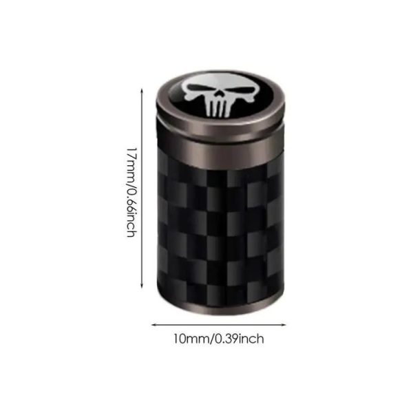 4pcs / Set Real Carbon Fibre Skeleton Tyre Valve Caps (Black) - Image 2