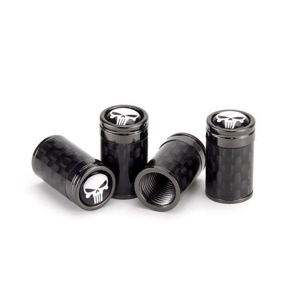 4pcs / Set Real Carbon Fibre Skeleton Tyre Valve Caps (Black) - Image 3