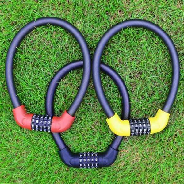 40 x 1.72cm Bicycle And Electrical Vehicle 5-Digit Combination Lock Safety Anti-Theft Cycling Lock (Black And Red) - Image 2