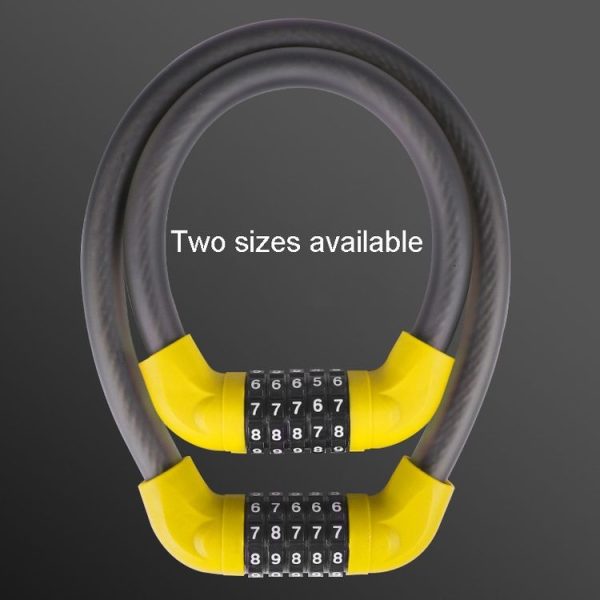 40 x 1.72cm Bicycle And Electrical Vehicle 5-Digit Combination Lock Safety Anti-Theft Cycling Lock (Black And Red) - Image 5