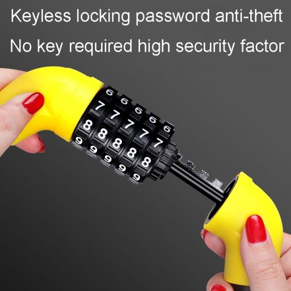 40 x 1.72cm Bicycle And Electrical Vehicle 5-Digit Combination Lock Safety Anti-Theft Cycling Lock (Black And Red) - Image 6