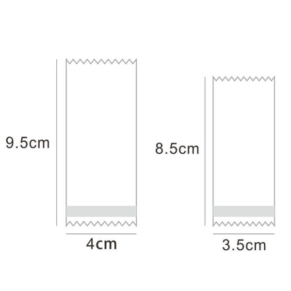 200pcs / Pack 3.5x8.5cm Machine Sealed Translucent Frosted Nougat Packaging Bag - Image 2