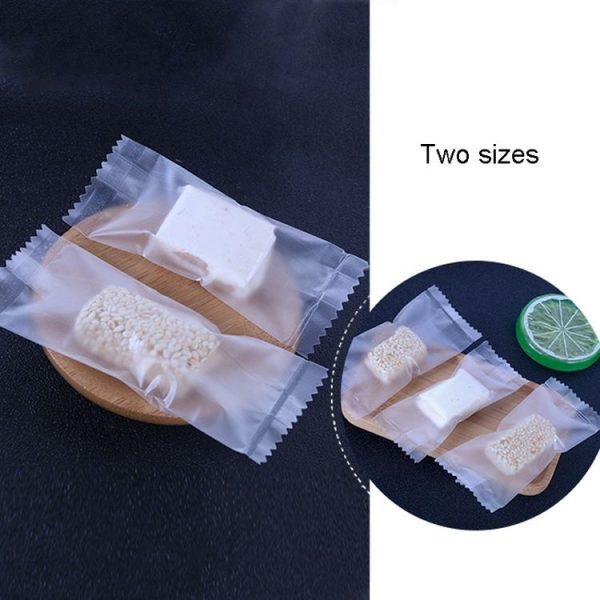 200pcs / Pack 3.5x8.5cm Machine Sealed Translucent Frosted Nougat Packaging Bag - Image 3