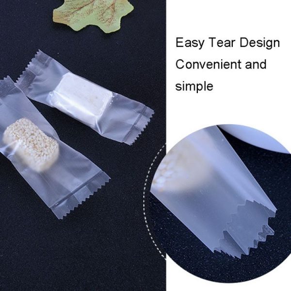 200pcs / Pack 3.5x8.5cm Machine Sealed Translucent Frosted Nougat Packaging Bag - Image 4