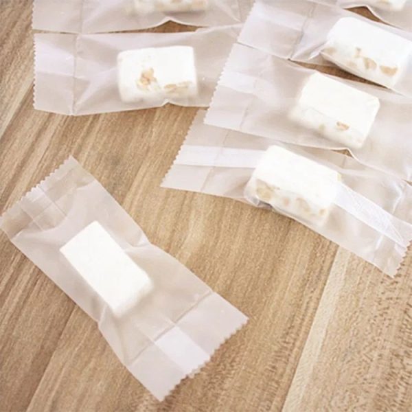 200pcs / Pack 3.5x8.5cm Machine Sealed Translucent Frosted Nougat Packaging Bag - Image 6