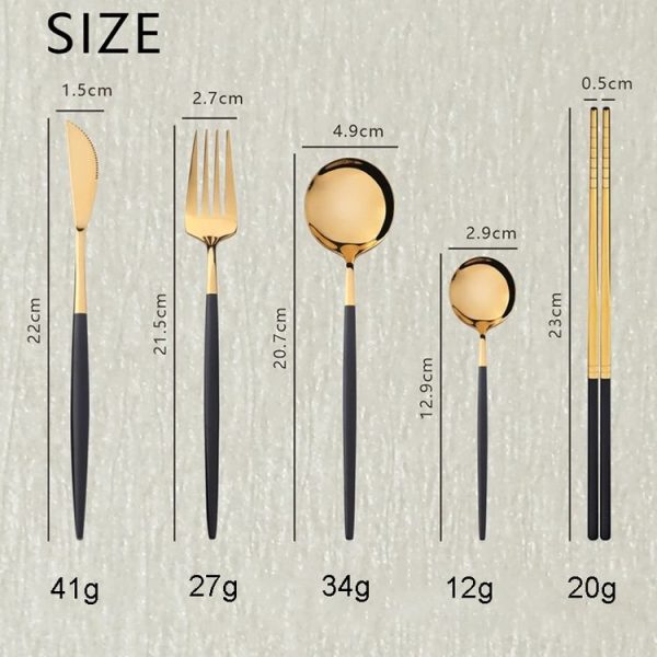 4pcs / Pack Stainless Steel Glossy Mirror Flatware Gift Set, Style: With Tea Spoon (Silver) - Image 2