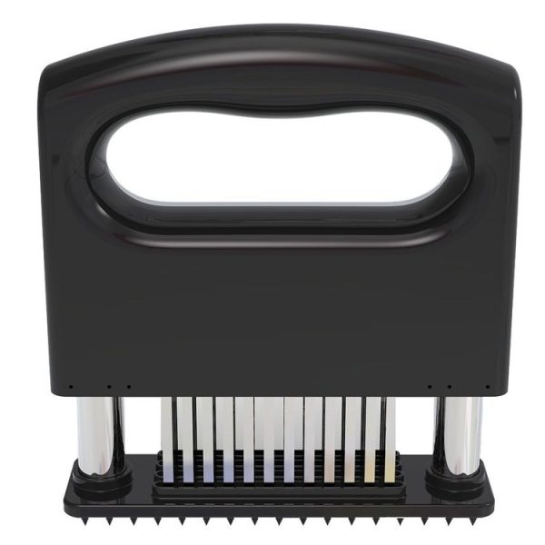 48-pin Meat Loosener with Handle Stainless Steel Meat Tenderizer Steak Needle Kitchen Tools (Black) - Image 2