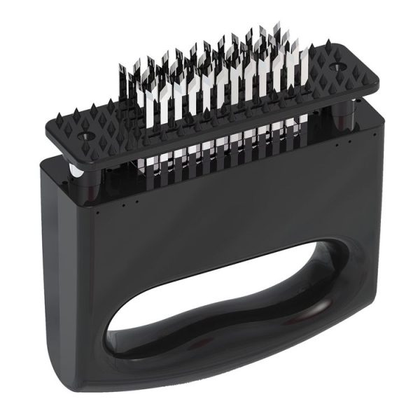 48-pin Meat Loosener with Handle Stainless Steel Meat Tenderizer Steak Needle Kitchen Tools (Black) - Image 4