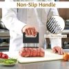 48-pin Meat Loosener with Handle Stainless Steel Meat Tenderizer Steak Needle Kitchen Tools (Black) - Image 7