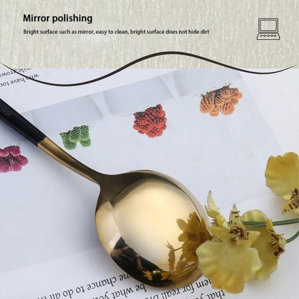 2pcs / Pack Stainless Steel Glossy Mirror Flatware Gift Set, Style: Knife Fork (Silver) - Image 3