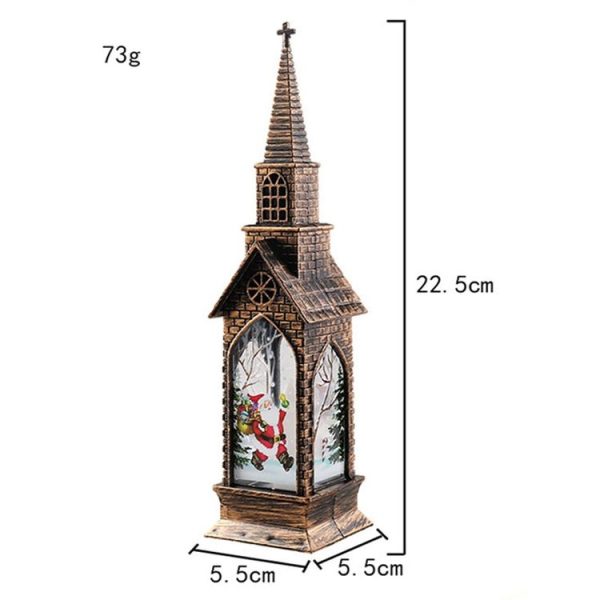 Christmas Decoration Lamps Church Shape Night Light Electronic Candle Candlelight, Style: Elderly - Image 2